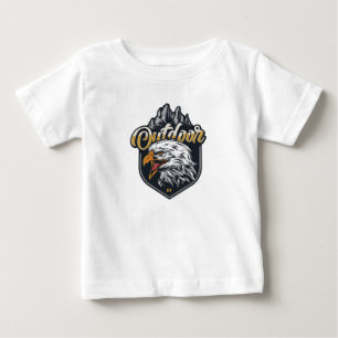 T-shirt Pour Bébé Restez fort Aigle extérieur Citations motivationne