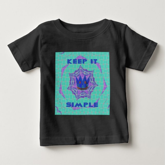T-shirt Pour Bébé Restez simple : l'art Motif de la Clarté Royale (Devant)