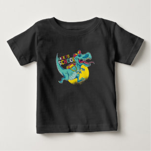 T-shirt Pour Bébé Retour à l'école T-Rex avec sac à dos