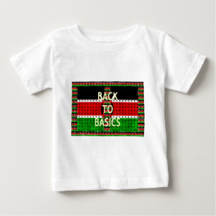 T-shirt Pour Bébé Retour aux bases : Kenya Drapeau Thème du tissage