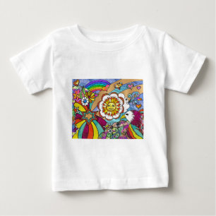 T-shirt Pour Bébé Retro 60s Psychedelic Sunshine Aigle Cadeaux
