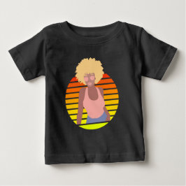 T-SHIRT POUR BÉBÉ RETRO AFRO QUEEN - REINE AFRO-AMÉRICAINE
