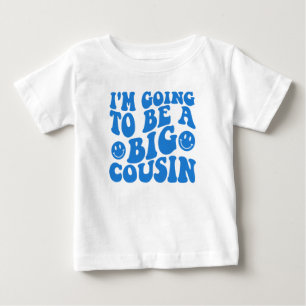 T-shirt Pour Bébé Retro Je vais être un grand cousin