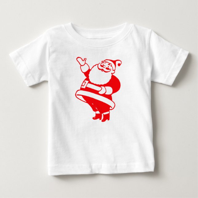 T-shirt Pour Bébé Retro Père Noël (Devant)
