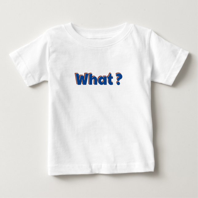 T-shirt Pour Bébé Rétro QUELLE Typographie (Devant)