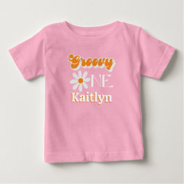 T-shirt Pour Bébé Retro Super One Girls 1er anniversaire