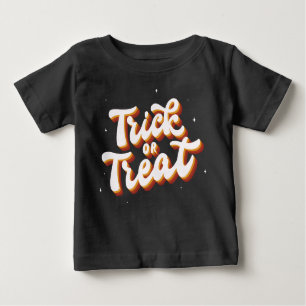 T-shirt Pour Bébé Retro Trick ou Treat