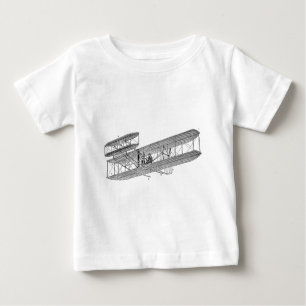 T-shirt Pour Bébé Rétros vieux biplans d'avion de biplan d'avion