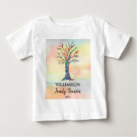 Retrouvailles familiales T-shirt bébé arbre de fam