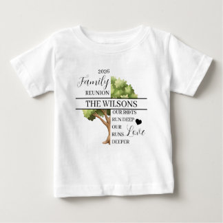 T-shirt Pour Bébé Réunion de famille Racine et Amour Profond