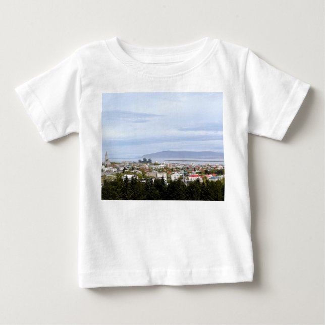 T-shirt Pour Bébé Reykjavik Islande Europe Mont Esja Photo (Devant)
