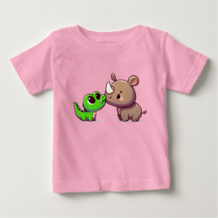 T-shirt Pour Bébé Rhino crocodile
