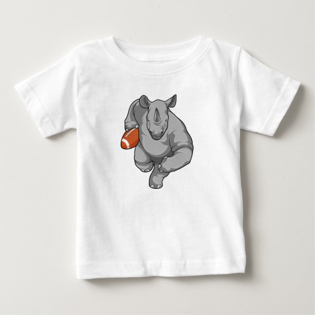 T-shirt Pour Bébé Rhino de football (Devant)