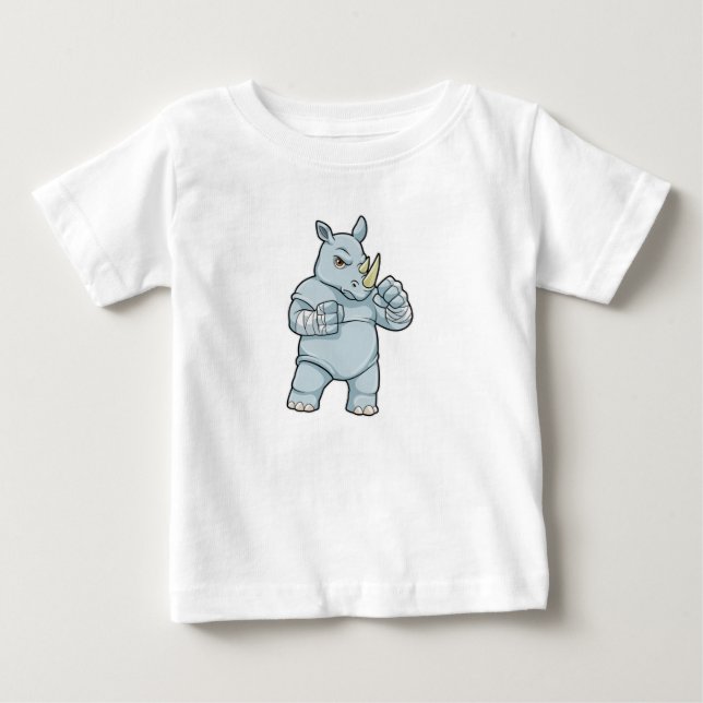 T-shirt Pour Bébé Rhino en boîte à Boxer (Devant)
