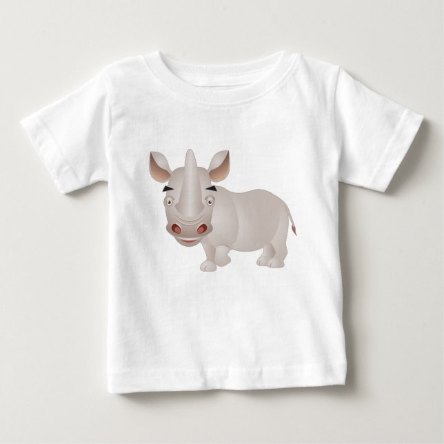 T-shirt Pour Bébé Rhinocéros de bébé (Devant)