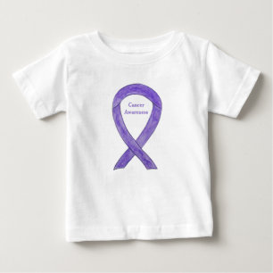 T-shirt Pour Bébé Ribbon de sensibilisation au cancer de la lavande