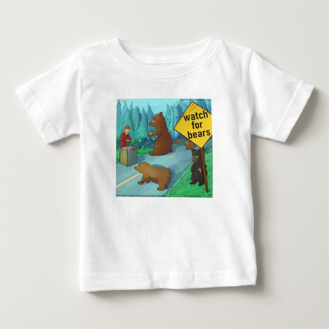 T-shirt Pour Bébé Rick London Funny Bears With Waters Comic (Devant)