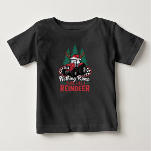 T-shirt Pour Bébé Rien Ne Fonctionne Comme Un Tracteur De Noël De Re