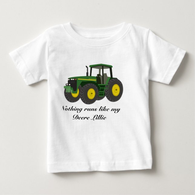 T-shirt Pour Bébé Rien ne tourne comme ma fille Deere (Devant)