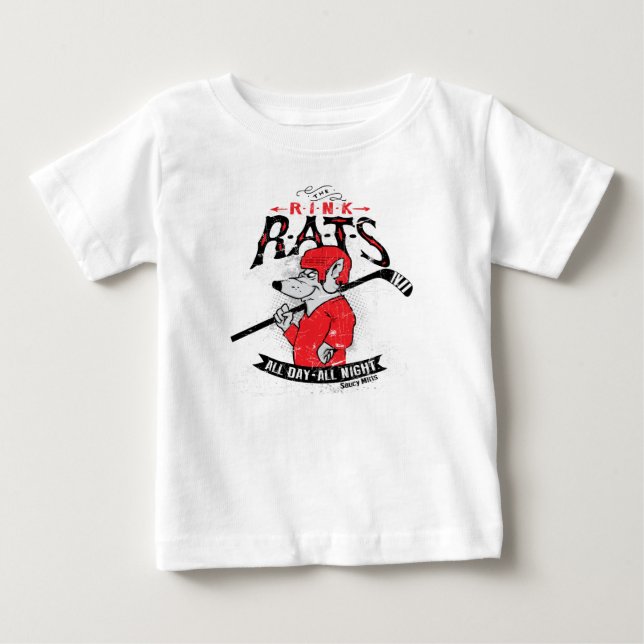 T-shirt Pour Bébé Rink Rats Hockey Baby (Devant)