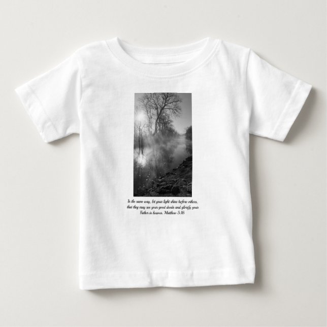 T-shirt Pour Bébé Rivière brumeuse, aube matinale (Devant)