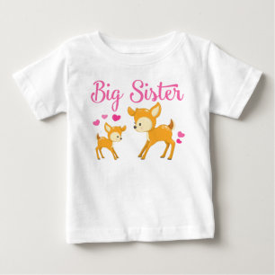 T-shirt Pour Bébé Robe de cerfs communs de grande soeur