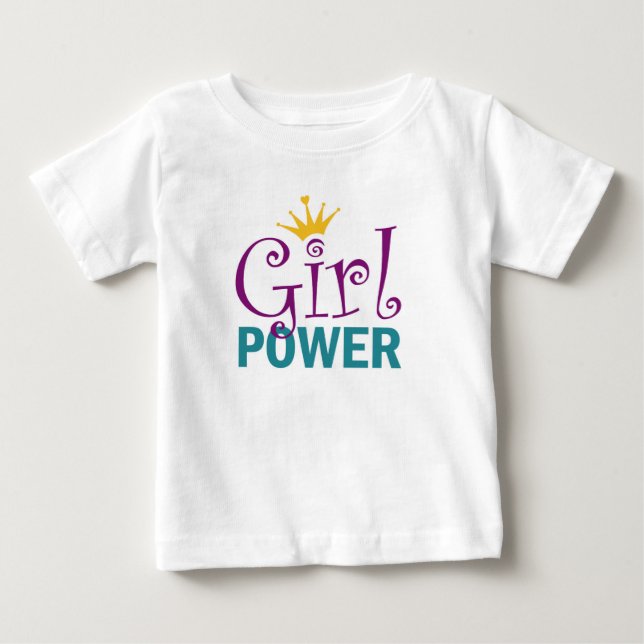 T-shirt Pour Bébé Robe Girl Power (Devant)