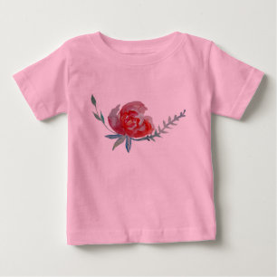 T-shirt Pour Bébé Robe Rose Aquarelle Art Bébé Tutu Bodysuit, Rose