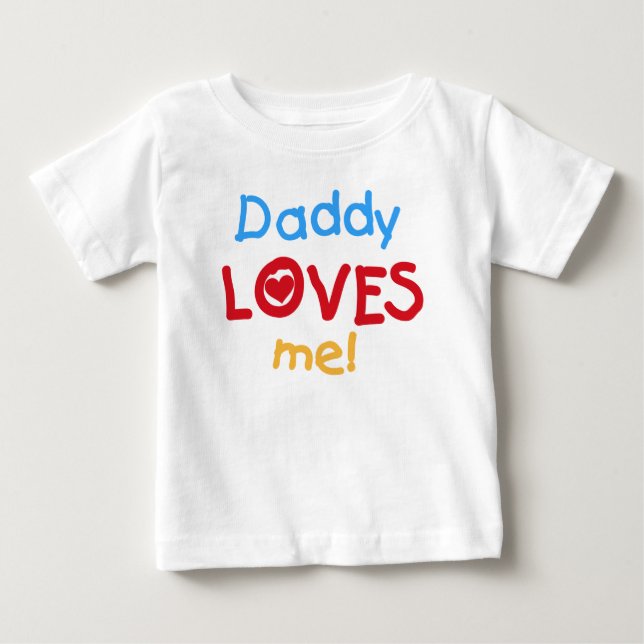 T-shirt Pour Bébé Robe sans manches Daddy Loves Me Baby (Devant)