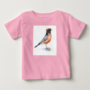 T-shirt Pour Bébé Robin Bird en Casquette