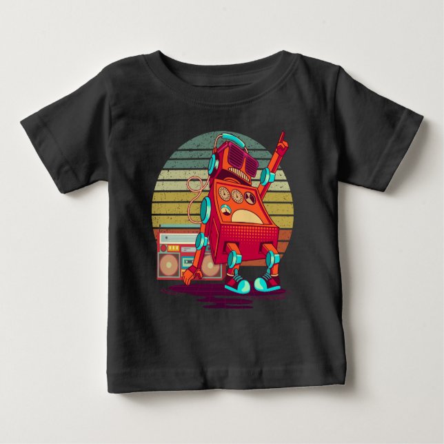 T-shirt Pour Bébé Robot dansant (Devant)