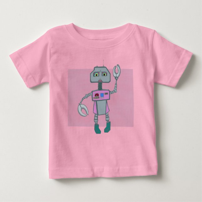 T-shirt Pour Bébé Robot (Femme) Bébé (Devant)