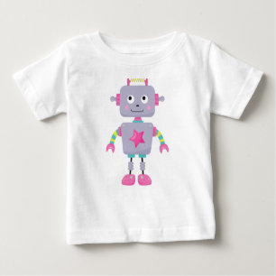 T-shirt Pour Bébé Robot mignon, Robot drôle, Robot idiot, Robot mauv