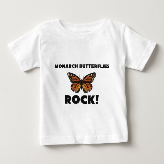 T-shirt Pour Bébé Roche de papillons de monarque (Devant)