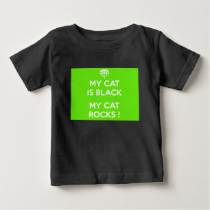 T-shirt Pour Bébé Roches du chat noir