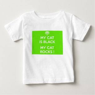 T-shirt Pour Bébé Roches du chat noir