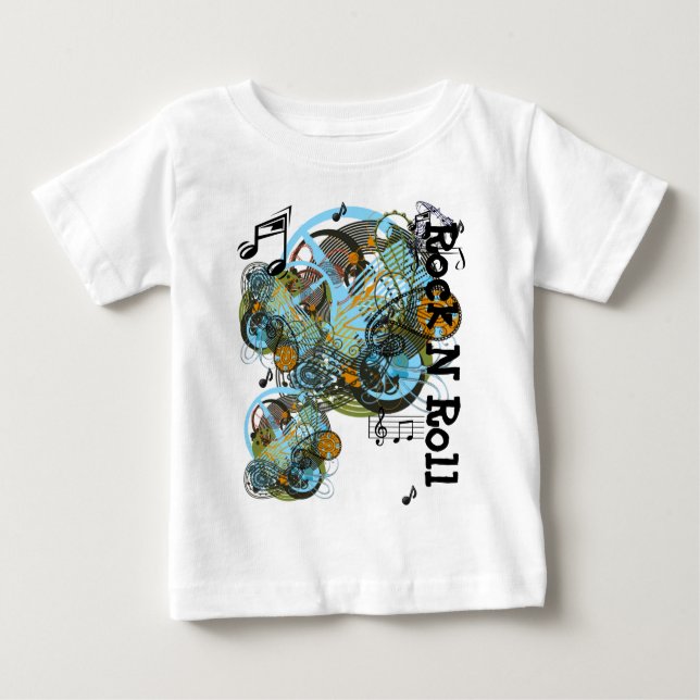 T-shirt Pour Bébé Rock N Roll (Devant)