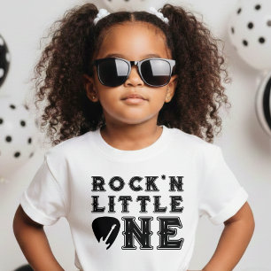 T-shirt Pour Bébé Rock'n Little One Plectre de Guitare Fête d'annive