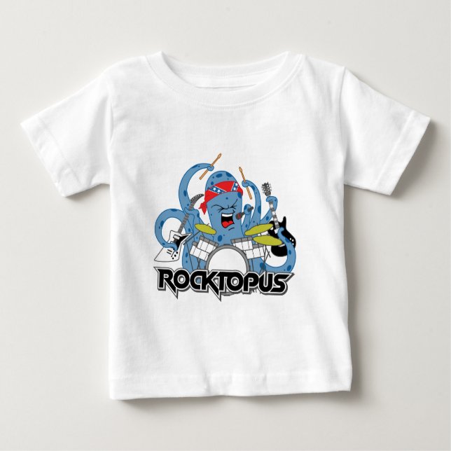 T-shirt Pour Bébé Rocktopus (Devant)