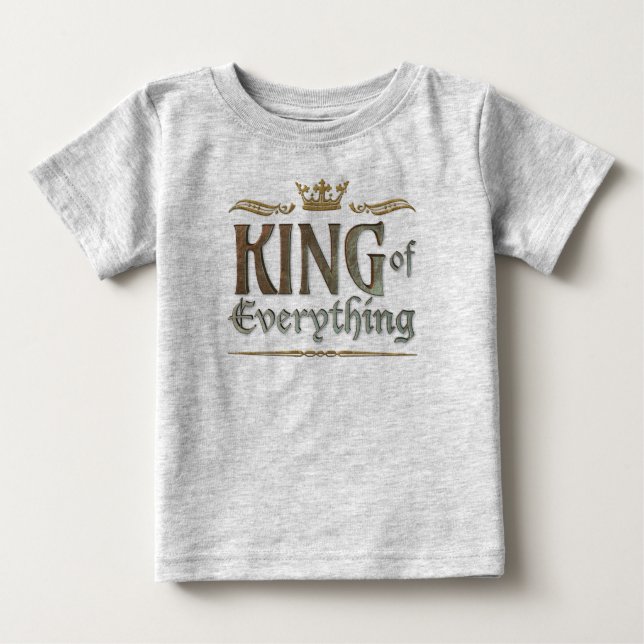 T-shirt Pour Bébé ROI DE TOUT - Grand Couronne royale médiévale (Devant)