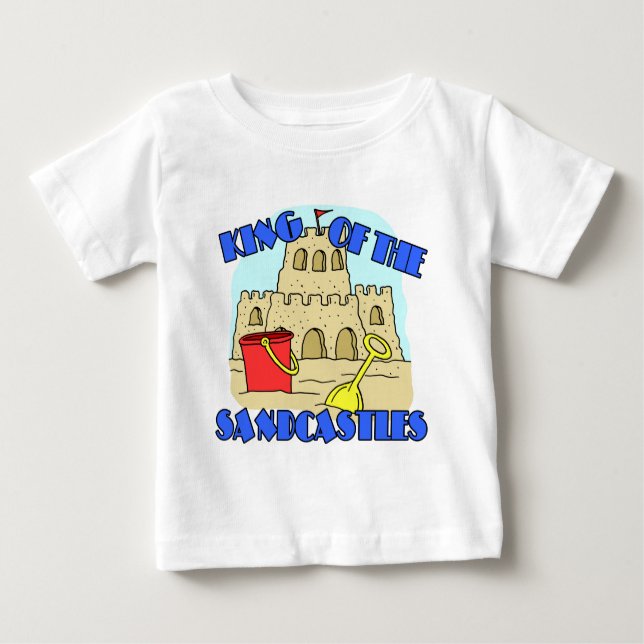 T-shirt Pour Bébé Roi Des Châteaux De Sable (Devant)