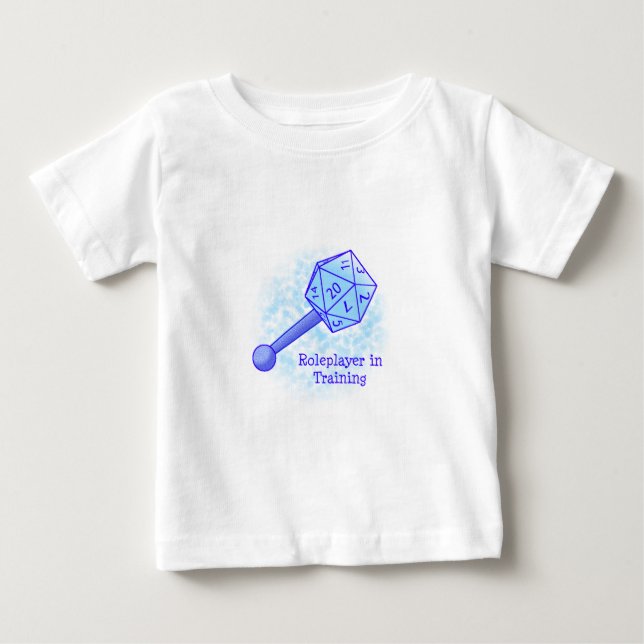T-shirt Pour Bébé Roleplayer dans le bleu s'exerçant (Devant)
