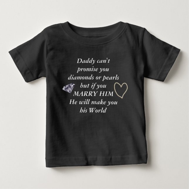 T-shirt Pour Bébé Romantique épousez-moi poème (Devant)