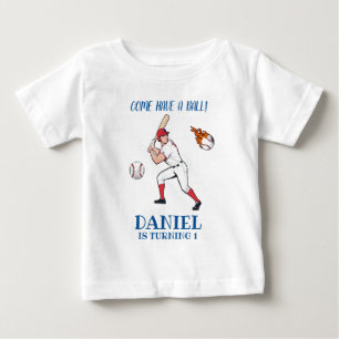 T-shirt Pour Bébé Rookie de l'année Baseball