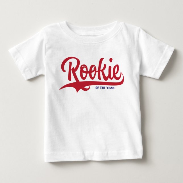 T-shirt Pour Bébé Rookie de l'année Première maillée de baseball Ann (Devant)