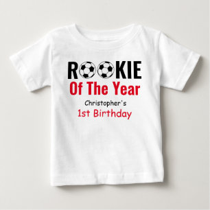 T-shirt Pour Bébé Rookie Soccer 1er anniversaire