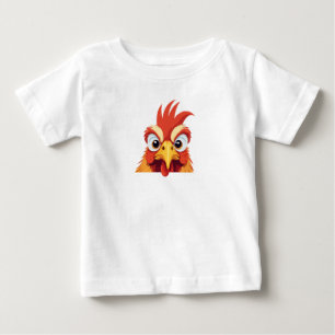T-shirt Pour Bébé Rooster Peeking mignon adorable drôle dessin anima