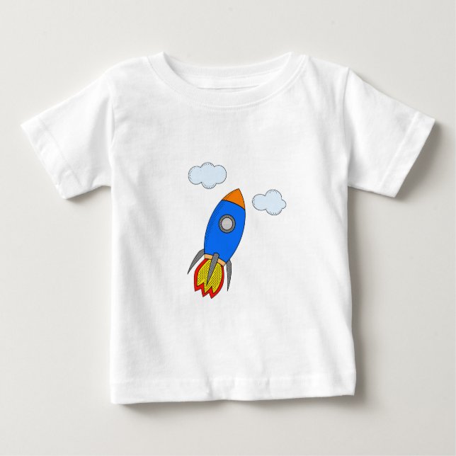 T-shirt Pour Bébé Roquette de dessin (Devant)