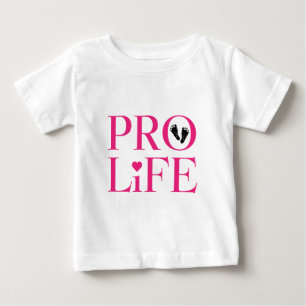 T-shirt Pour Bébé Rose Anti-avortement