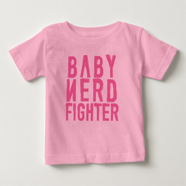 T-shirt Pour Bébé Rose de Nerdfighter de bébé (Devant)